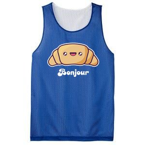 Trip To France Cute French Gift Bonjour Croissant Funny Gift Mesh Reversible Basketball Jersey Tank