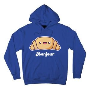 Trip To France Cute French Gift Bonjour Croissant Funny Gift Tall Hoodie