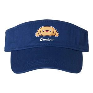 Trip To France Cute French Gift Bonjour Croissant Funny Gift Valucap Bio-Washed Visor