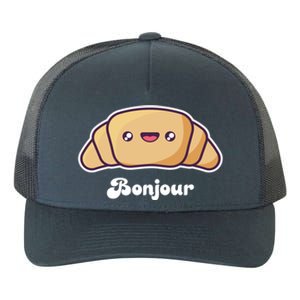 Trip To France Cute French Gift Bonjour Croissant Funny Gift Yupoong Adult 5-Panel Trucker Hat