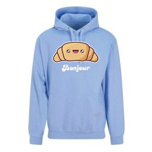 Trip To France Cute French Gift Bonjour Croissant Funny Gift Unisex Surf Hoodie