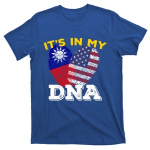 Taiwan Taiwanese Flag Proud America Imprint Dna Mix Breed Gift T-Shirt