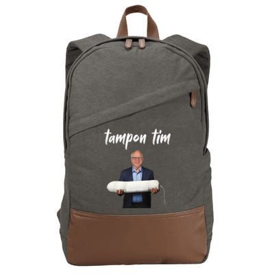 Tampon Tim Funny Tim Walz Joke Cotton Canvas Backpack