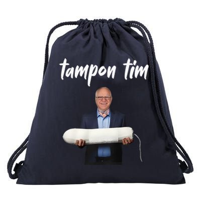 Tampon Tim Funny Tim Walz Joke Drawstring Bag