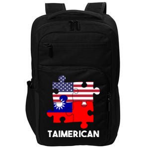 Taiwan Taiwanese Flag Proud America Puzzle Dna Mix Breed Gift Impact Tech Backpack