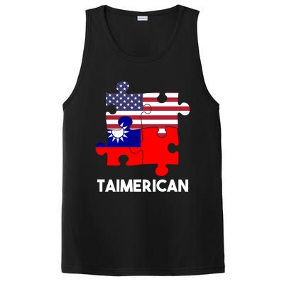 Taiwan Taiwanese Flag Proud America Puzzle Dna Mix Breed Gift PosiCharge Competitor Tank