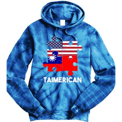 Taiwan Taiwanese Flag Proud America Puzzle Dna Mix Breed Gift Tie Dye Hoodie