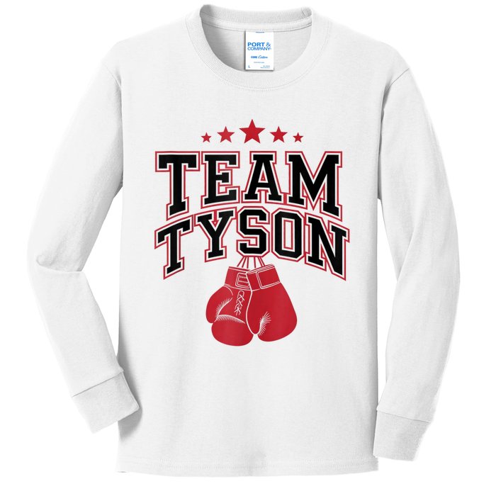 Team Tyson Family Personalized Name Vintage Kids Long Sleeve Shirt