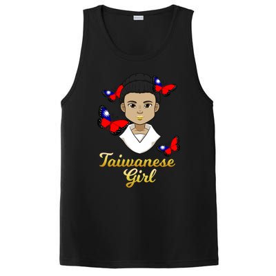 Taiwan Taiwanese Flag Proud Princess Butterfly Gift PosiCharge Competitor Tank