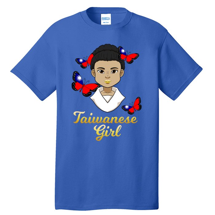 Taiwan Taiwanese Flag Proud Princess Butterfly Gift Tall T-Shirt