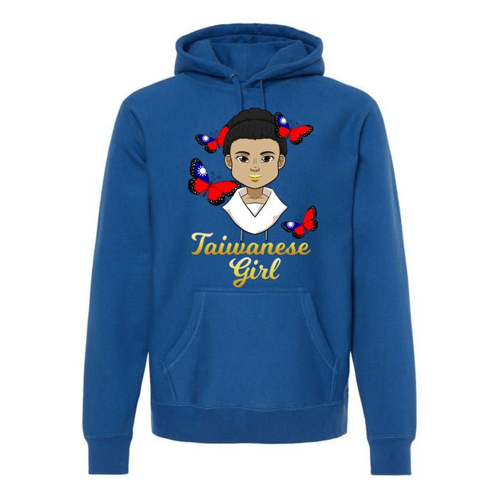 Taiwan Taiwanese Flag Proud Princess Butterfly Gift Premium Hoodie