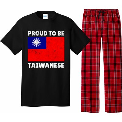 Taiwan Taiwanese Flag Proud Heart Love Vintage Cute Gift Pajama Set