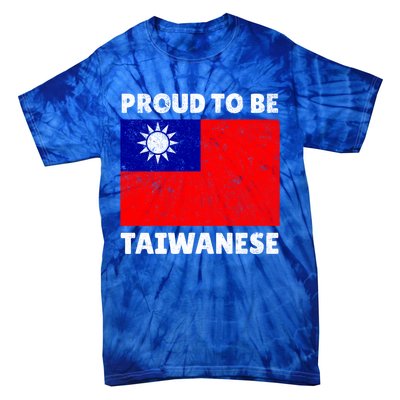 Taiwan Taiwanese Flag Proud Heart Love Vintage Cute Gift Tie-Dye T-Shirt