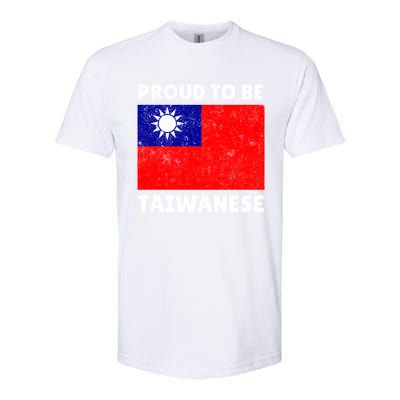 Taiwan Taiwanese Flag Proud Heart Love Vintage Cute Gift Softstyle® CVC T-Shirt