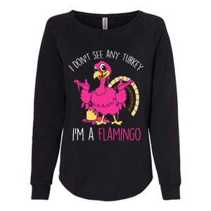 Thanksgiving Turkey Flamingo Pun Hilarious Holiday Womens California Wash Sweatshirt