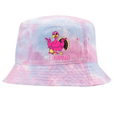 Thanksgiving Turkey Flamingo Pun Hilarious Holiday Tie-Dyed Bucket Hat