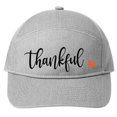 Thankful Thanksgiving Fall Vibes Halloween Autumn Gift 7-Panel Snapback Hat