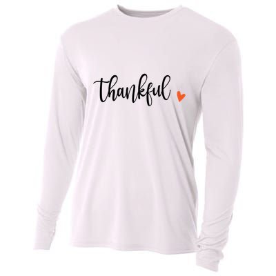 Thankful Thanksgiving Fall Vibes Halloween Autumn Gift Cooling Performance Long Sleeve Crew