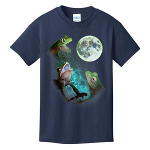 Three Tree Frogs Howl At Moon 3 Wolfs Wolves Funny Parody Kids T-Shirt