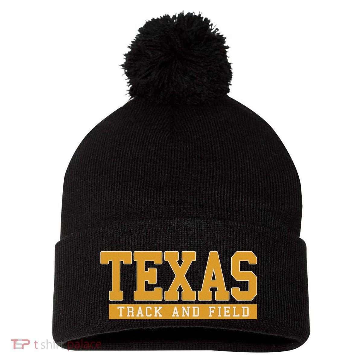 Texas Track & Field Pom Pom 12in Knit Beanie