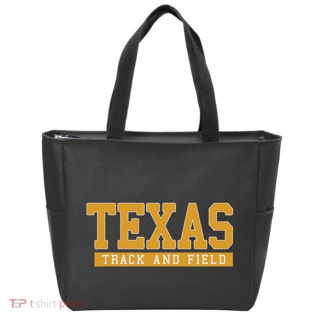 Texas Track & Field Zip Tote Bag