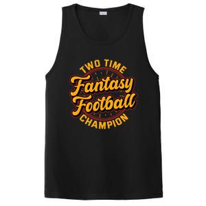 Two Time Fantasy Football Champion Champ League Draft Party Premium PosiCharge Competitor Tank