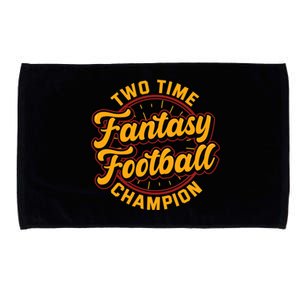 Two Time Fantasy Football Champion Champ League Draft Party Premium Microfiber Hand Towel