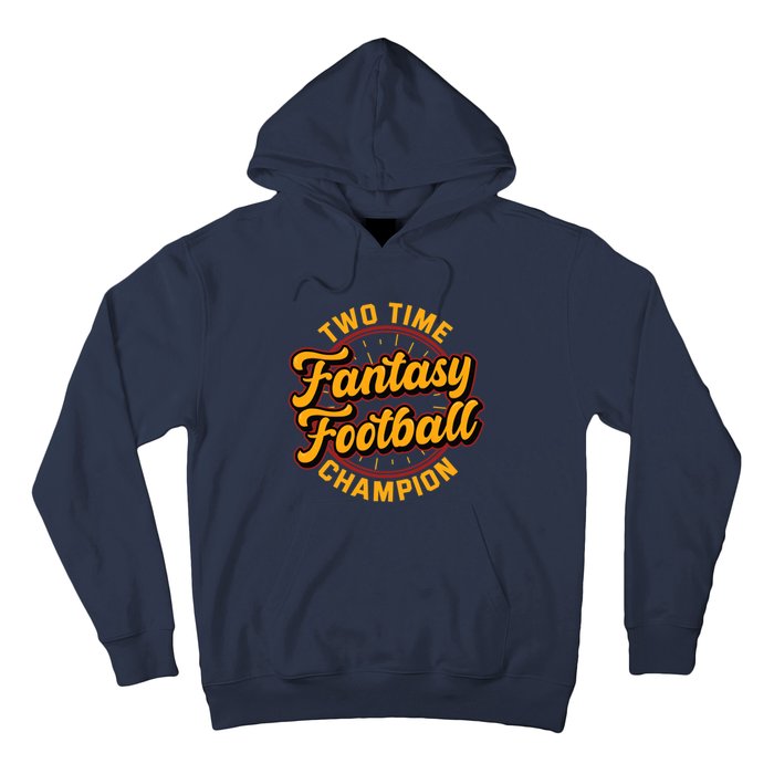 Two Time Fantasy Football Champion Champ League Draft Party Premium Hoodie