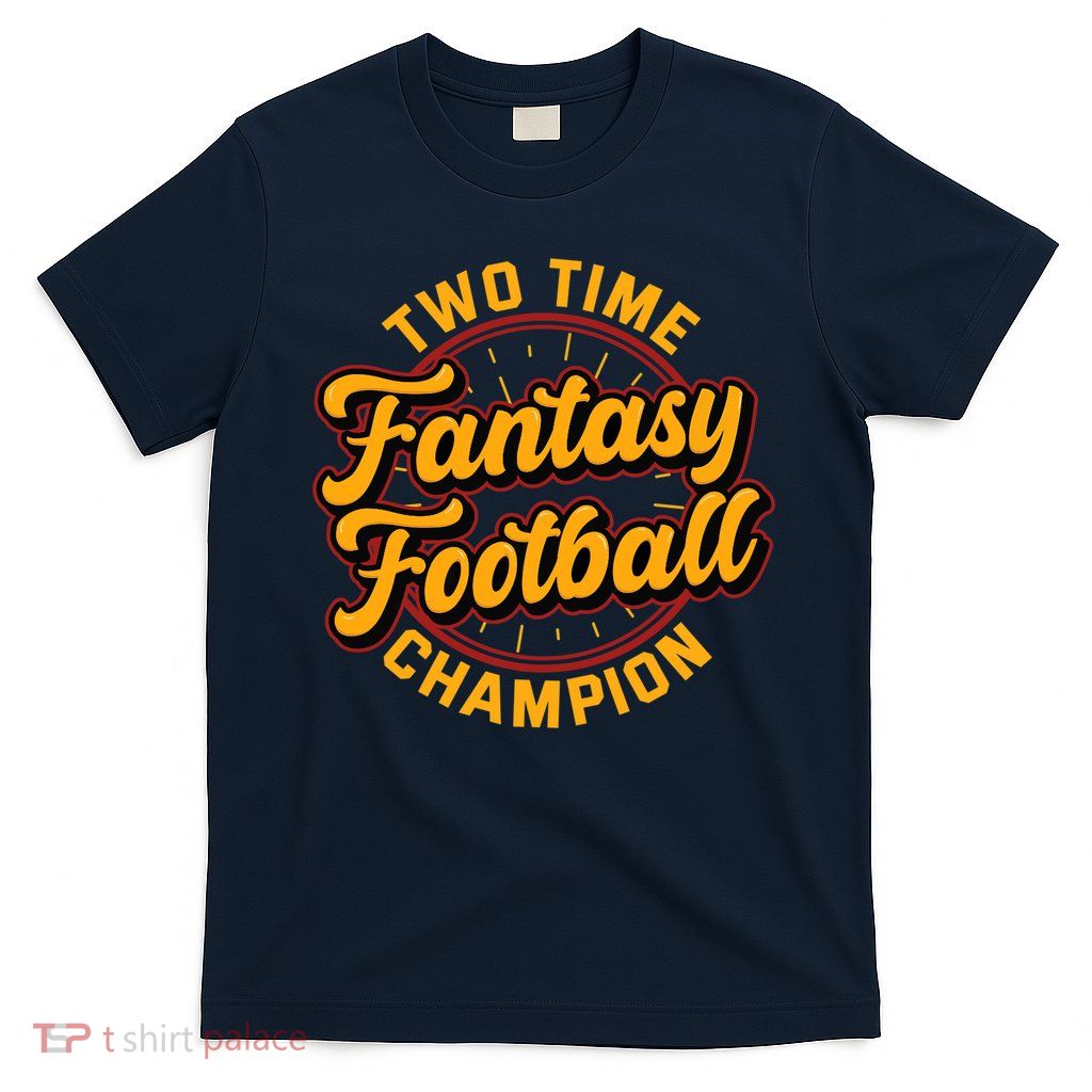 Two Time Fantasy Football Champion Champ League Draft Party Premium T-Shirt