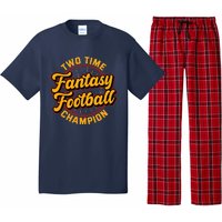 Two Time Fantasy Football Champion Champ League Draft Party Premium Pajama Set