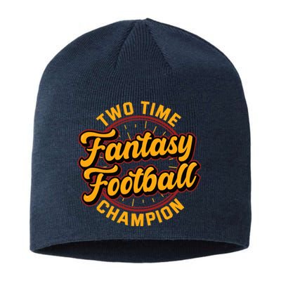 Two Time Fantasy Football Champion Champ League Draft Party Premium Sustainable Beanie