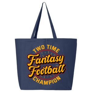 Two Time Fantasy Football Champion Champ League Draft Party Premium 25L Jumbo Tote