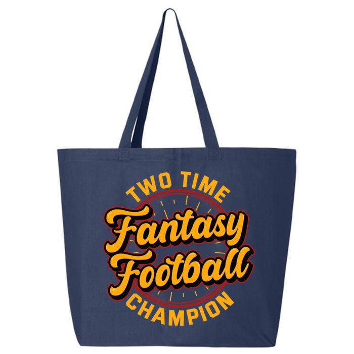 Two Time Fantasy Football Champion Champ League Draft Party Premium 25L Jumbo Tote