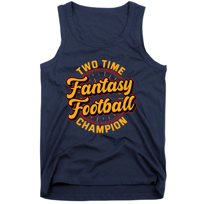 Two Time Fantasy Football Champion Champ League Draft Party Premium Tank Top