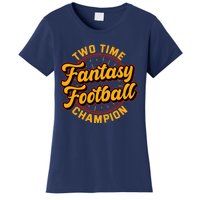 Two Time Fantasy Football Champion Champ League Draft Party Premium Women's T-Shirt