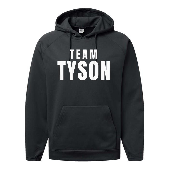 Team Tyson Family Personalized Name Vintage Tyson Performance Fleece Hoodie