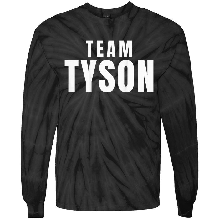 Team Tyson Family Personalized Name Vintage Tyson Tie-Dye Long Sleeve Shirt