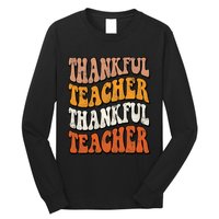 Thankful Teacher Fall Thanksgiving Elementary Classroom Long Sleeve Shirt