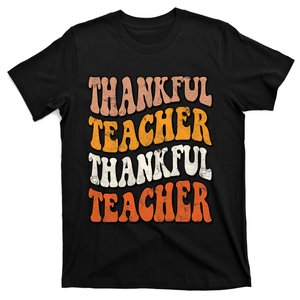 Thankful Teacher Fall Thanksgiving Elementary Classroom T-Shirt