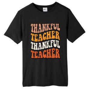 Thankful Teacher Fall Thanksgiving Elementary Classroom Tall Fusion ChromaSoft Performance T-Shirt