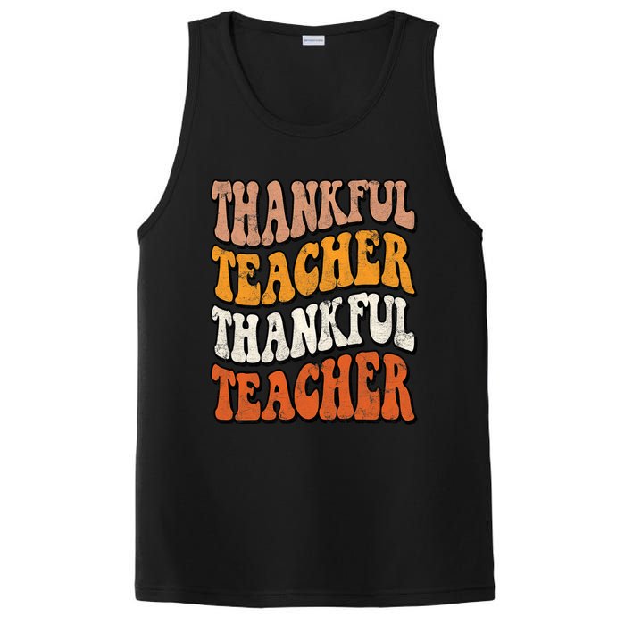 Thankful Teacher Fall Thanksgiving Elementary Classroom PosiCharge Competitor Tank