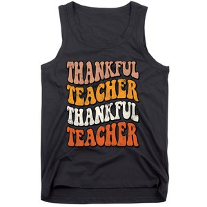 Thankful Teacher Fall Thanksgiving Elementary Classroom Tank Top