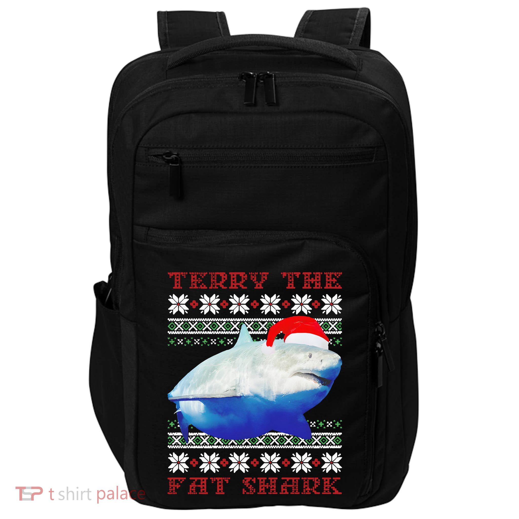 Terry The Fat Shark Christmas Impact Tech Backpack