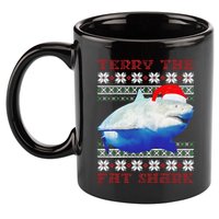 Terry The Fat Shark Christmas 11oz C Handle Ceramic Mug