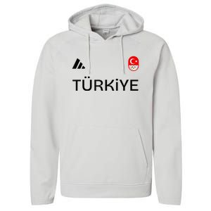 Turkiye Turkey Flag Turkish Shooting Team Sports Performance Fleece Hoodie