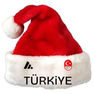 Turkiye Turkey Flag Turkish Shooting Team Sports Premium Christmas Santa Hat