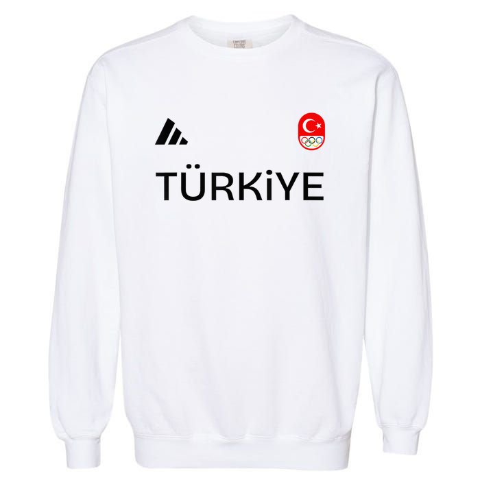 Turkiye Turkey Flag Turkish Shooting Team Sports Garment-Dyed Sweatshirt