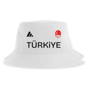 Turkiye Turkey Flag Turkish Shooting Team Sports Sustainable Bucket Hat