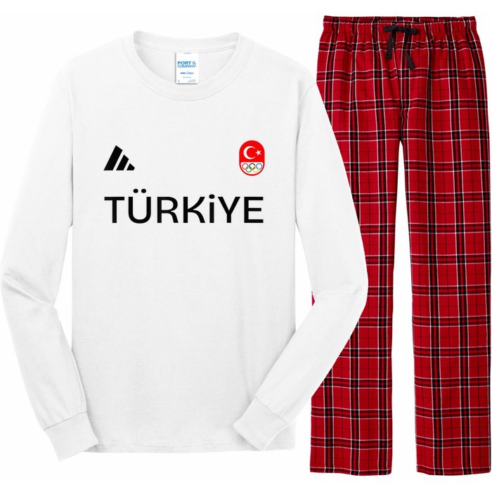 Turkiye Turkey Flag Turkish Shooting Team Sports Long Sleeve Pajama Set