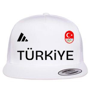 Turkiye Turkey Flag Turkish Shooting Team Sports Flat Bill Trucker Hat